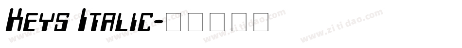 Keys Italic字体转换